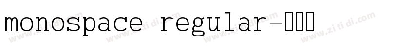 monospace regular字体转换